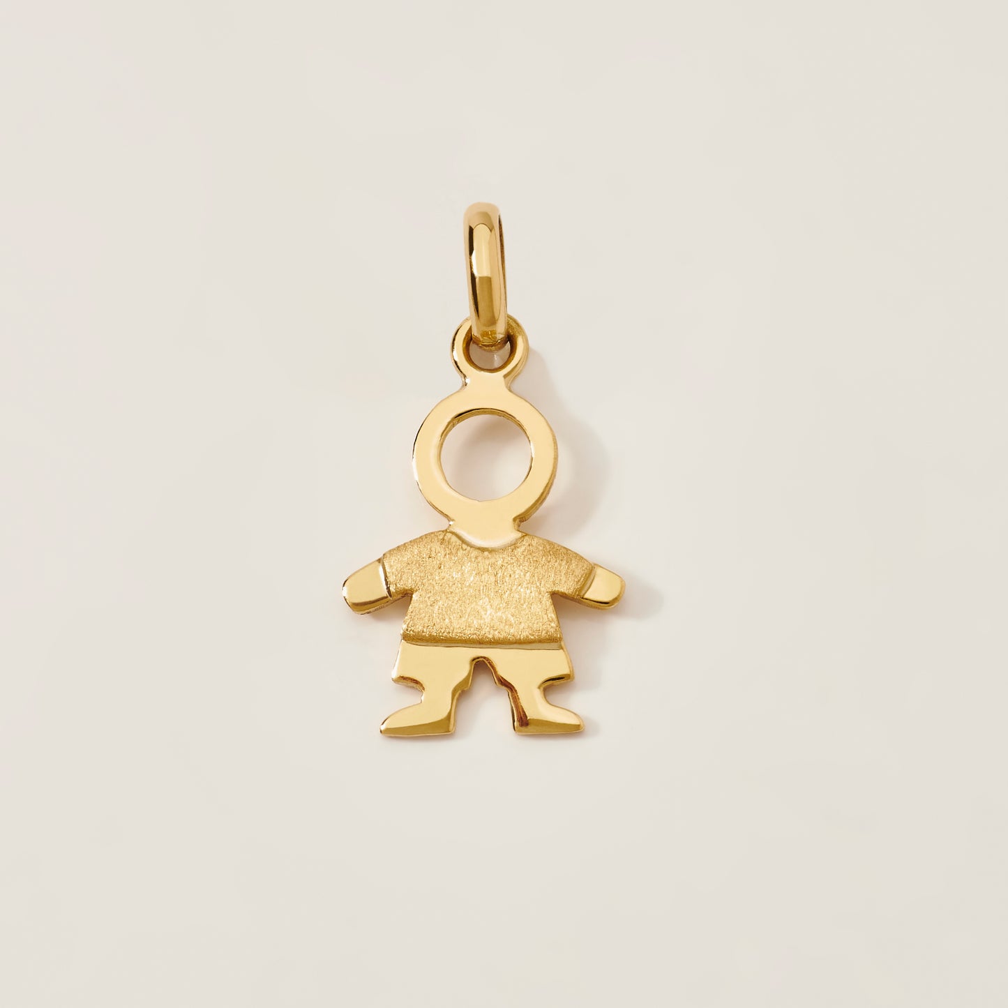 Dije niño calado satinado Oro 18k