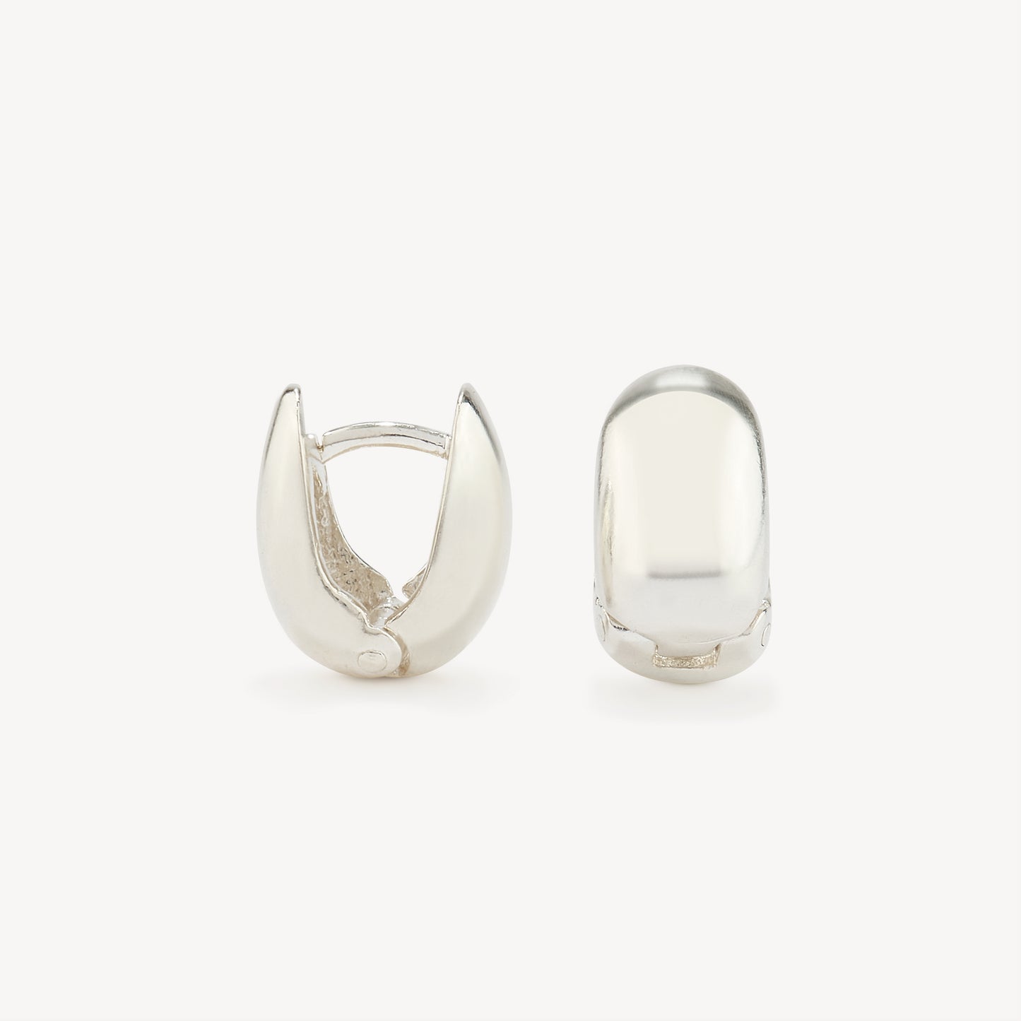 Argollas "hoggies" ovaladas Plata