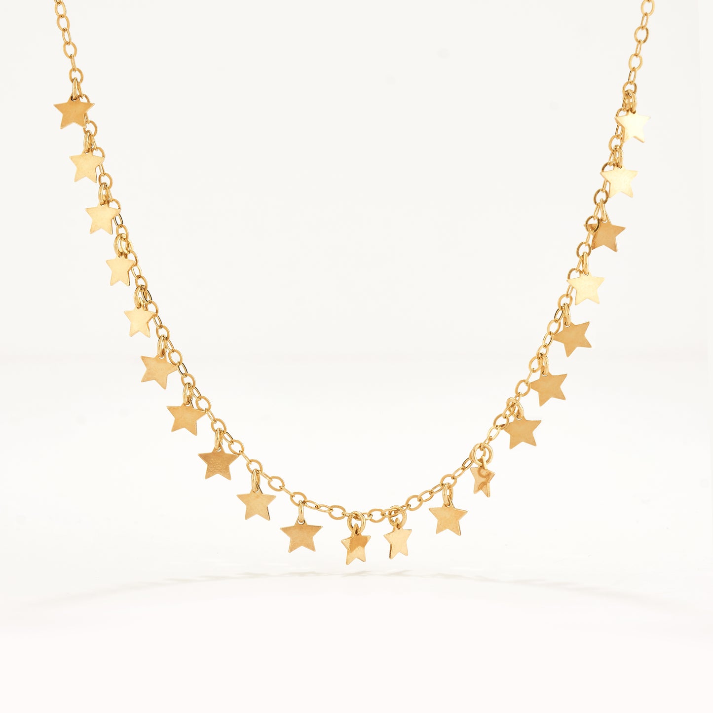 Collar Multicharms estrellas Gold