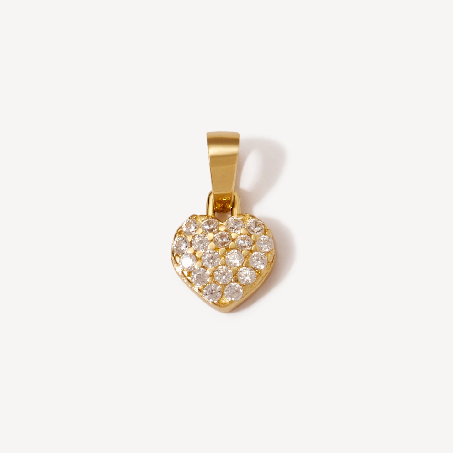 Dije Corazón cristales Oro 18k