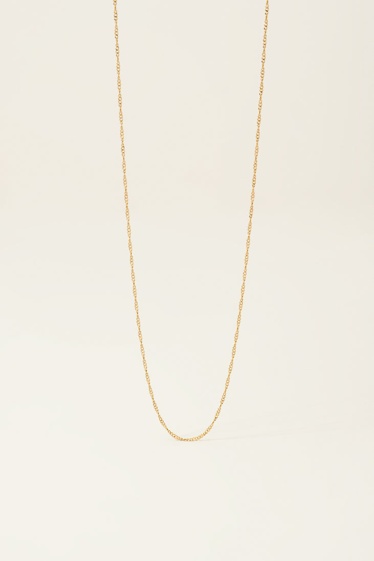 Cadena entorchada delgada Oro 18k