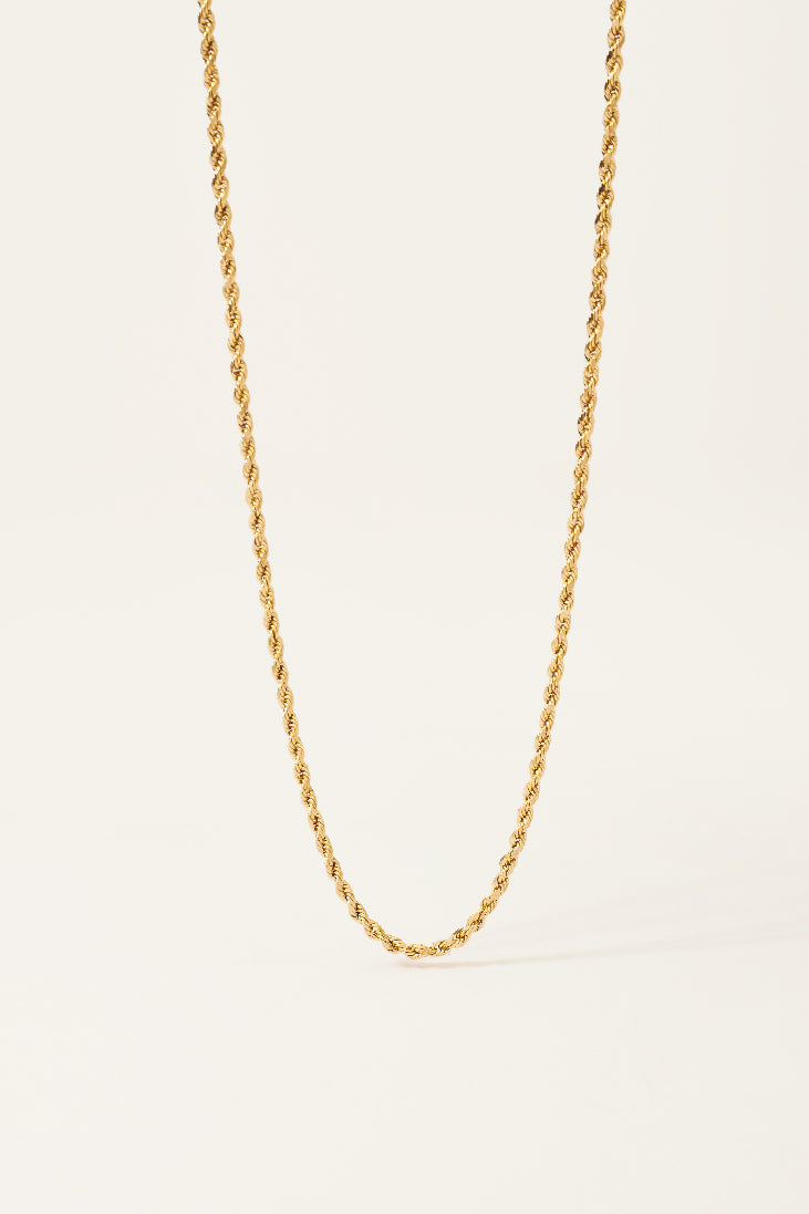 Cadena turbillón mediana Oro 18k