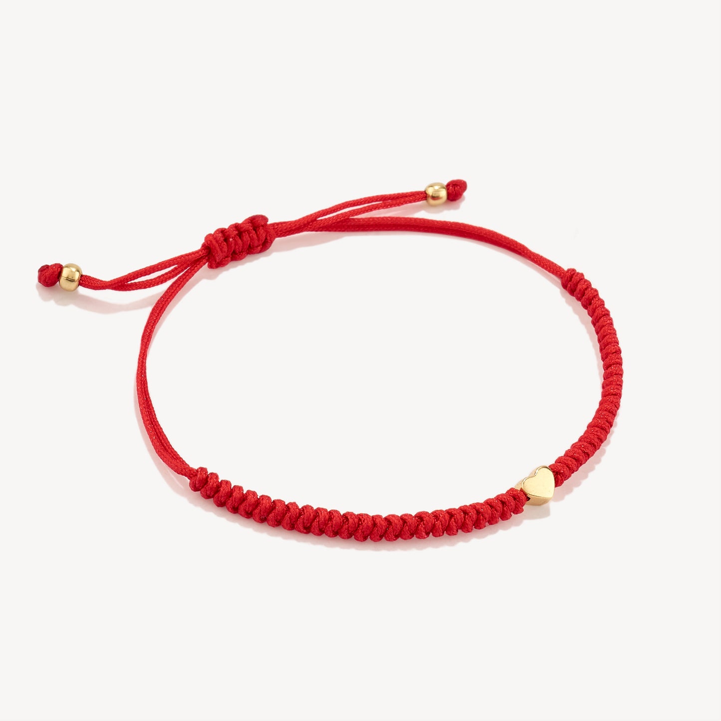 Pulsera Hilo Rojo Corazón Oro 18k
