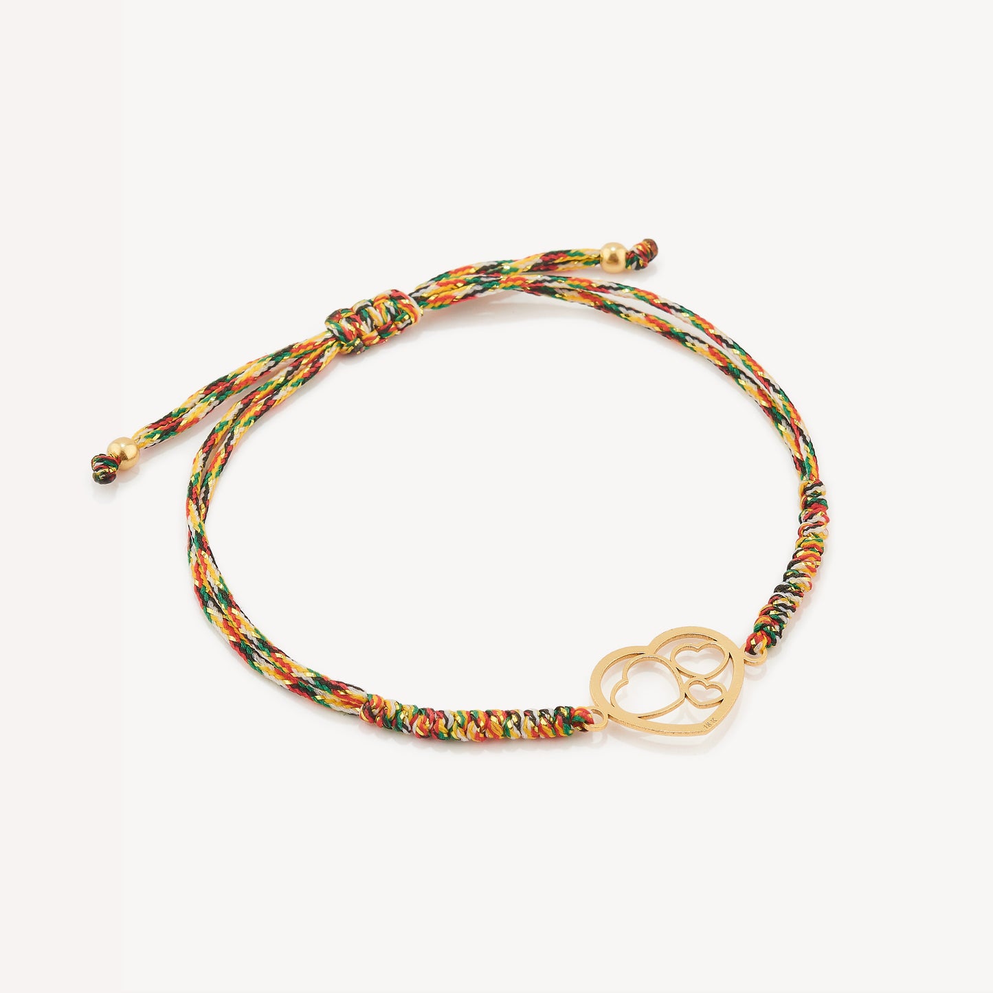 Pulsera 3 Corazones Oro 18k