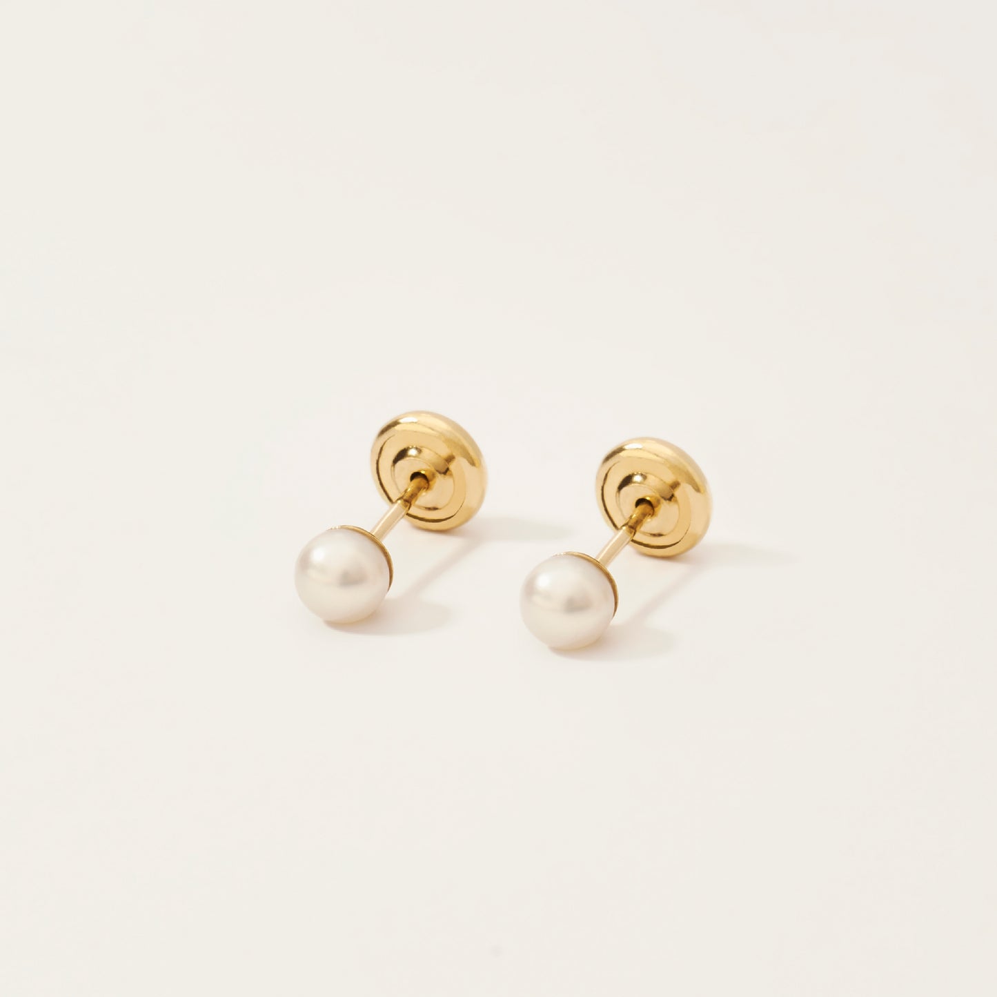 Aretes Perla Bebé Oro 18k