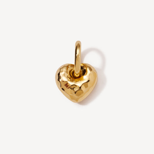 Dije corazón texturado Oro 18k