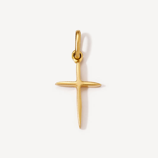 Dije Cruz Tubo Oro 18k