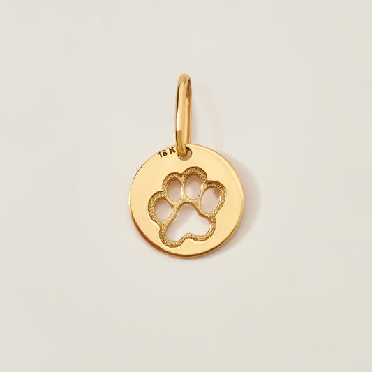 Dije huellita de perro Oro 18k