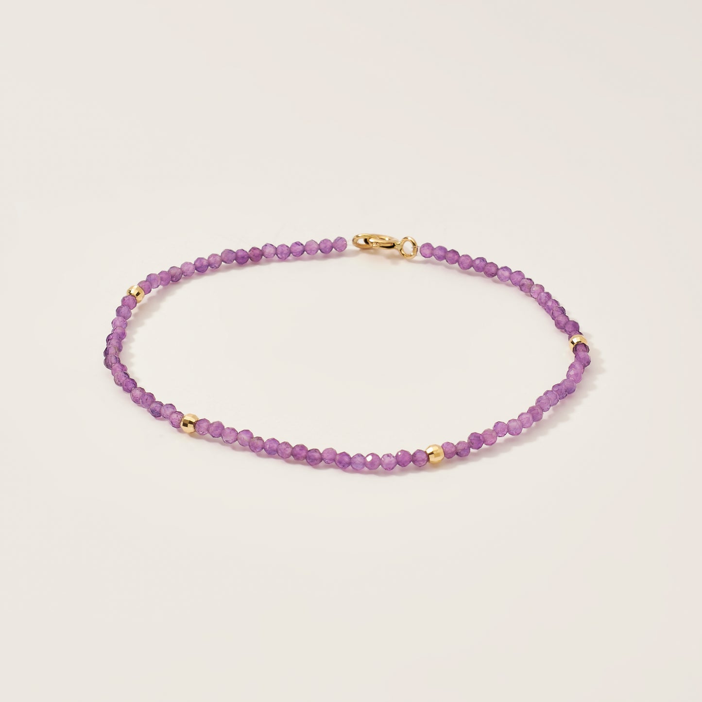 Pulsera Amatistas Oro 18k