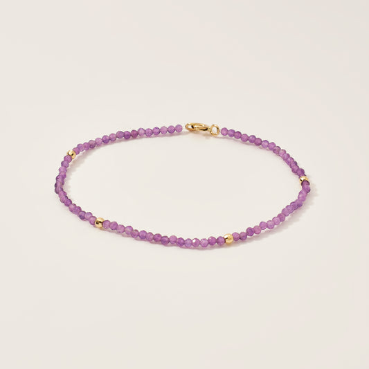 Pulsera Amatistas Oro 18k