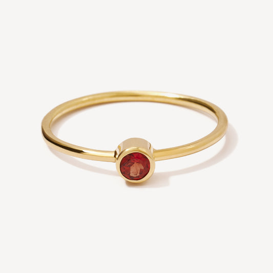 Anillo Granate Oro 18k