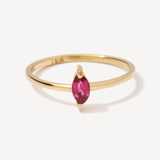 Anillo Rubí Oro 18k