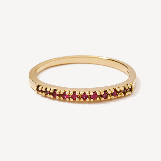 Anillo cintillo pavé Oro 18k