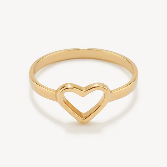 Anillo Corazón Cinta Gold