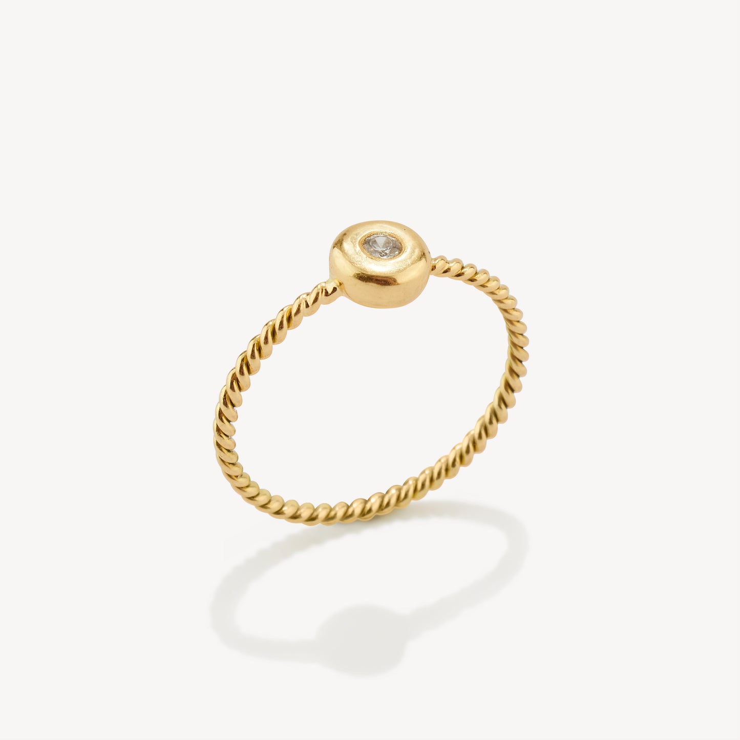 Anillo Entorchado Chispa Oro 18k