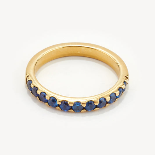 Anillo Maxi Medio Rivere Azul Gold