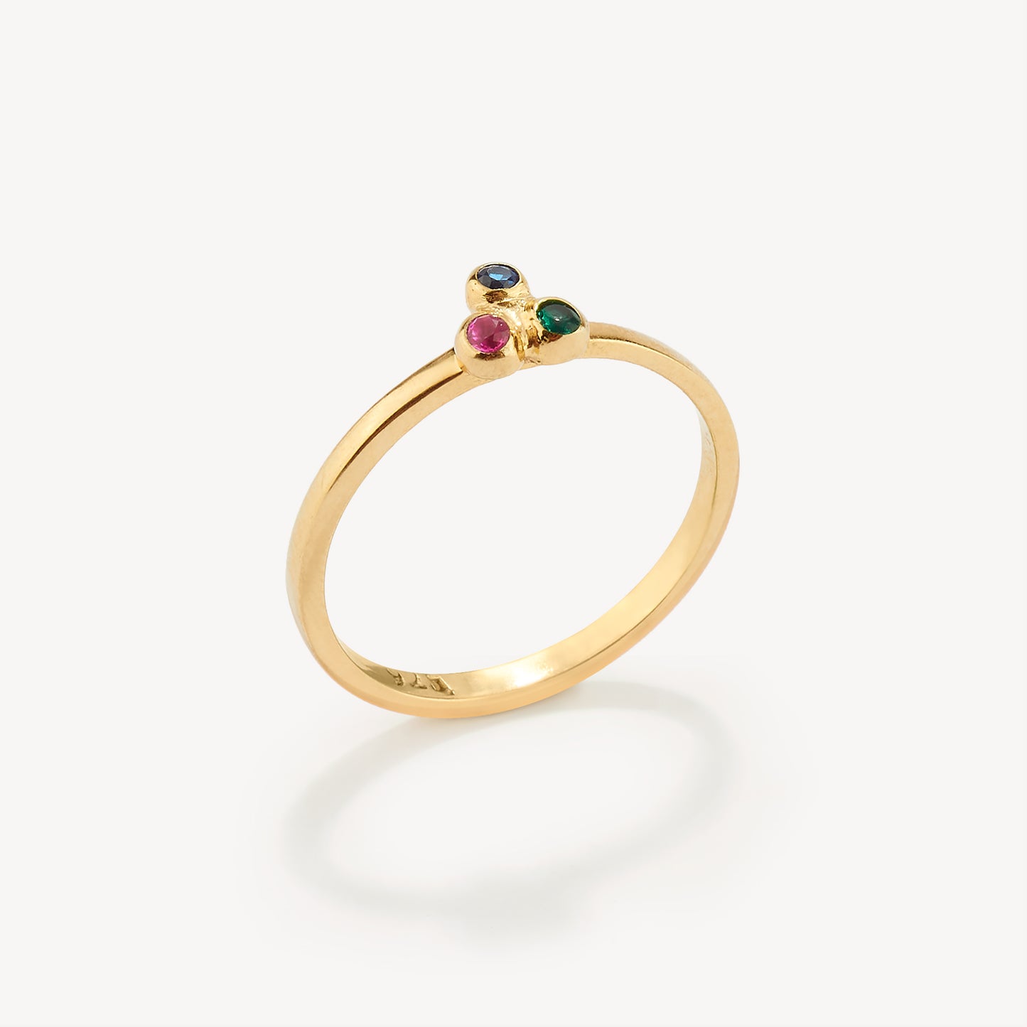 Anillo Tres Chispas Multicolor Gold