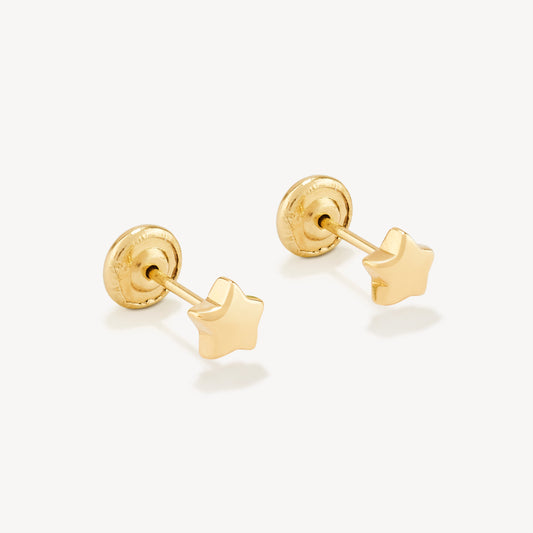 Aretes Estrella Bebé Oro 18k