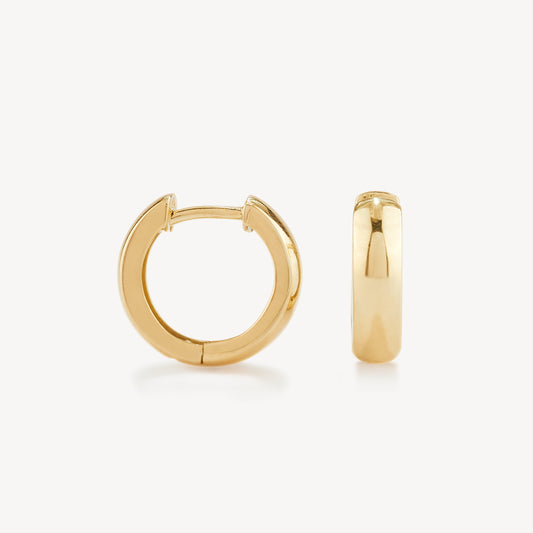 Argollas Canoa Huggie Oro 18K