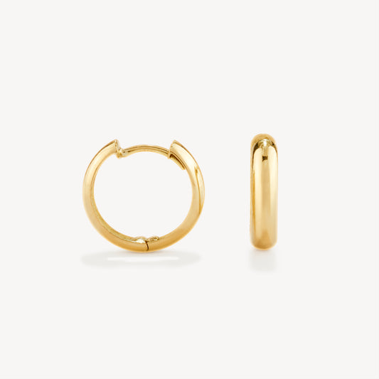 Argollas Media Caña Huggie Oro 18K