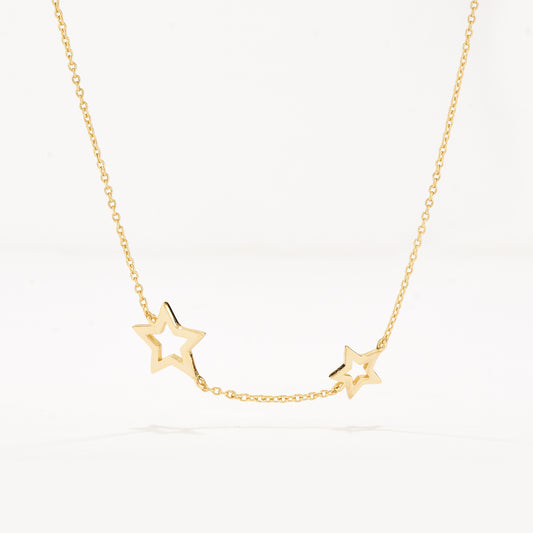 Collar Doble Estrella Gold