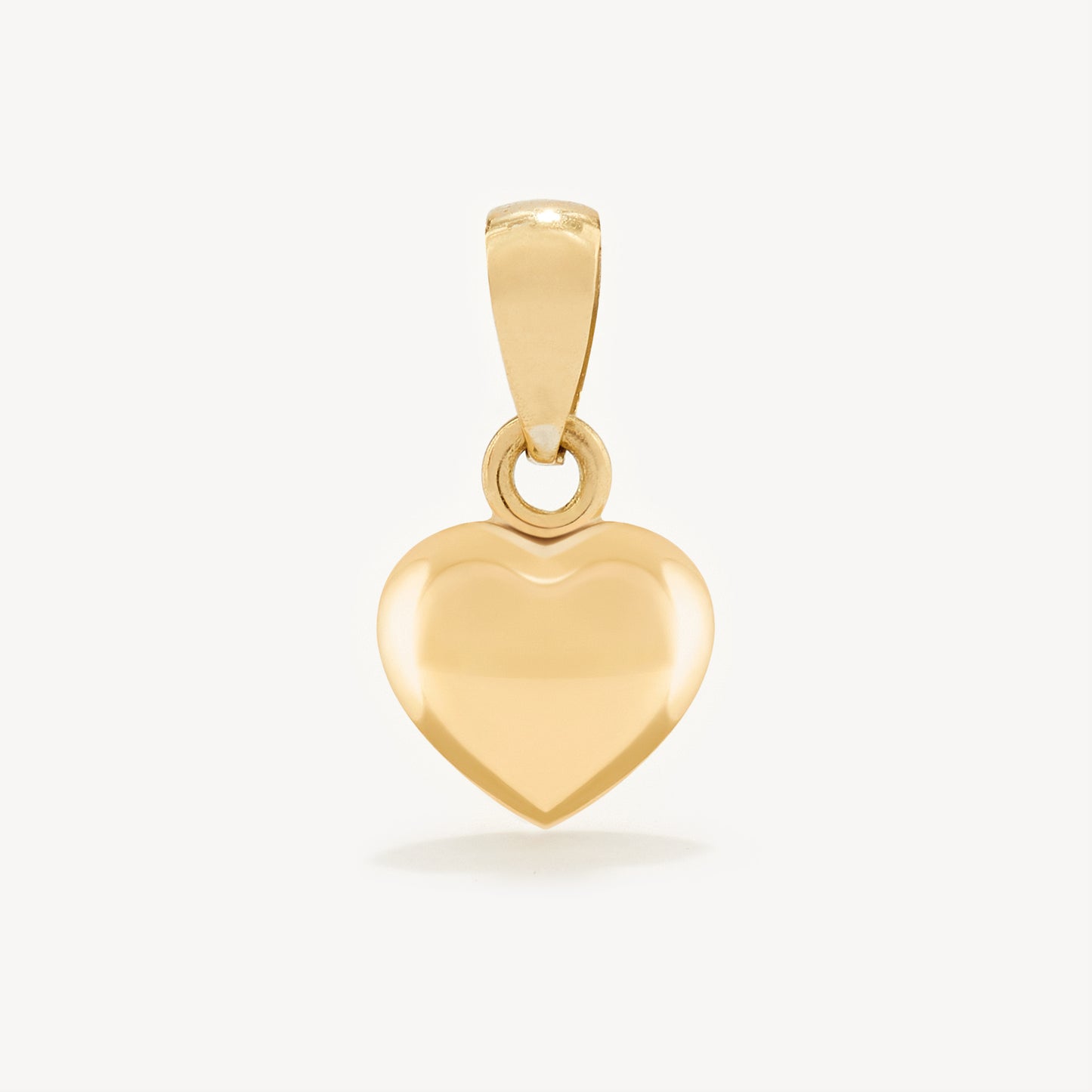 Dije Corazón Bombeado Oro 18k