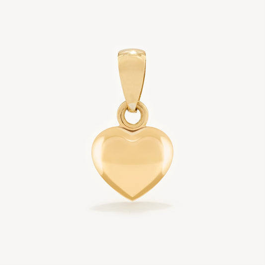 Dije Corazón Bombeado Oro 18k