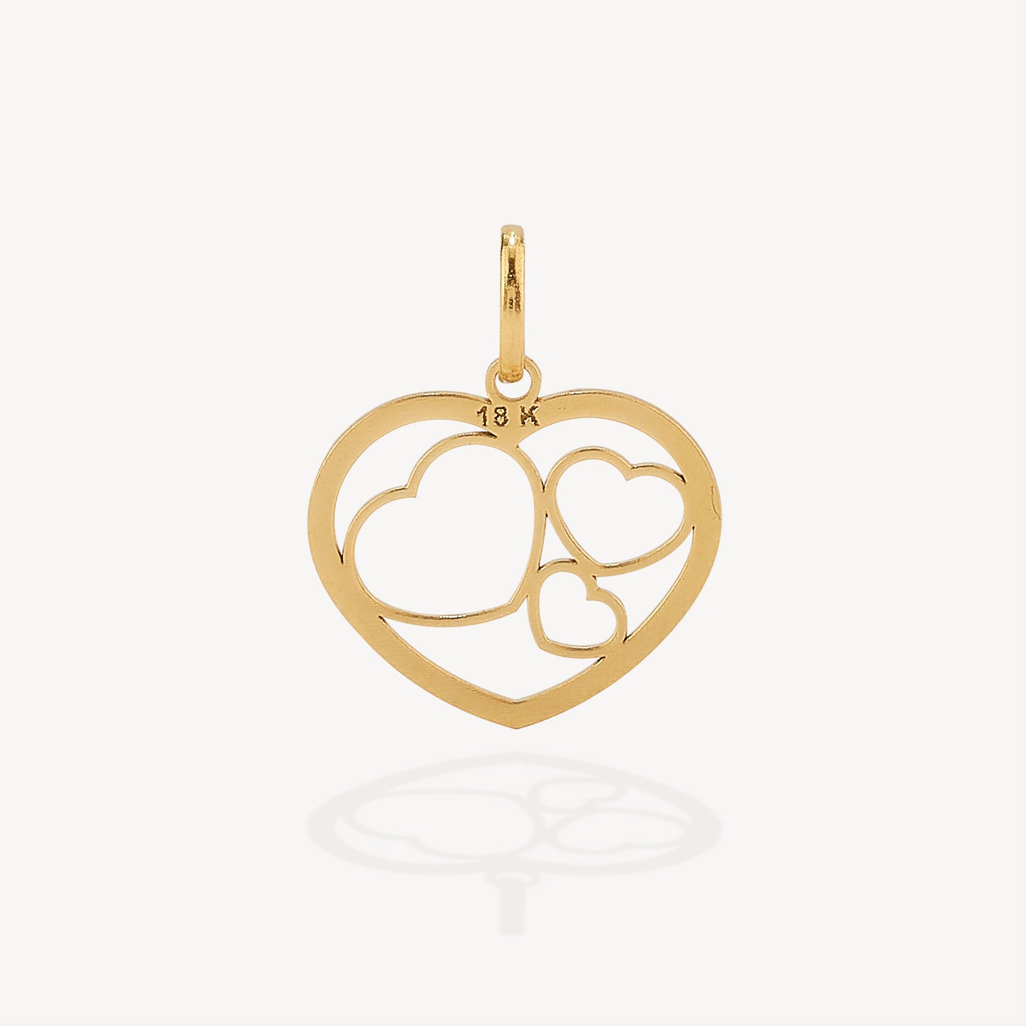 Dije 3 Corazones Oro 18k