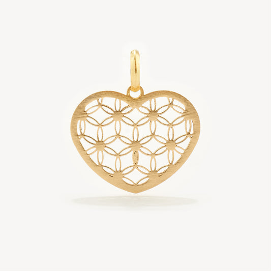 Dije Corazón Mandala Oro 18k