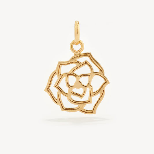 Dije Rosa Calada Oro 18k