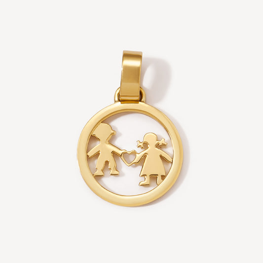 Dije Niña y Niño Oro 18k