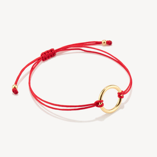 Pulsera Hilo Ojo Círculo de la vida Oro 18k