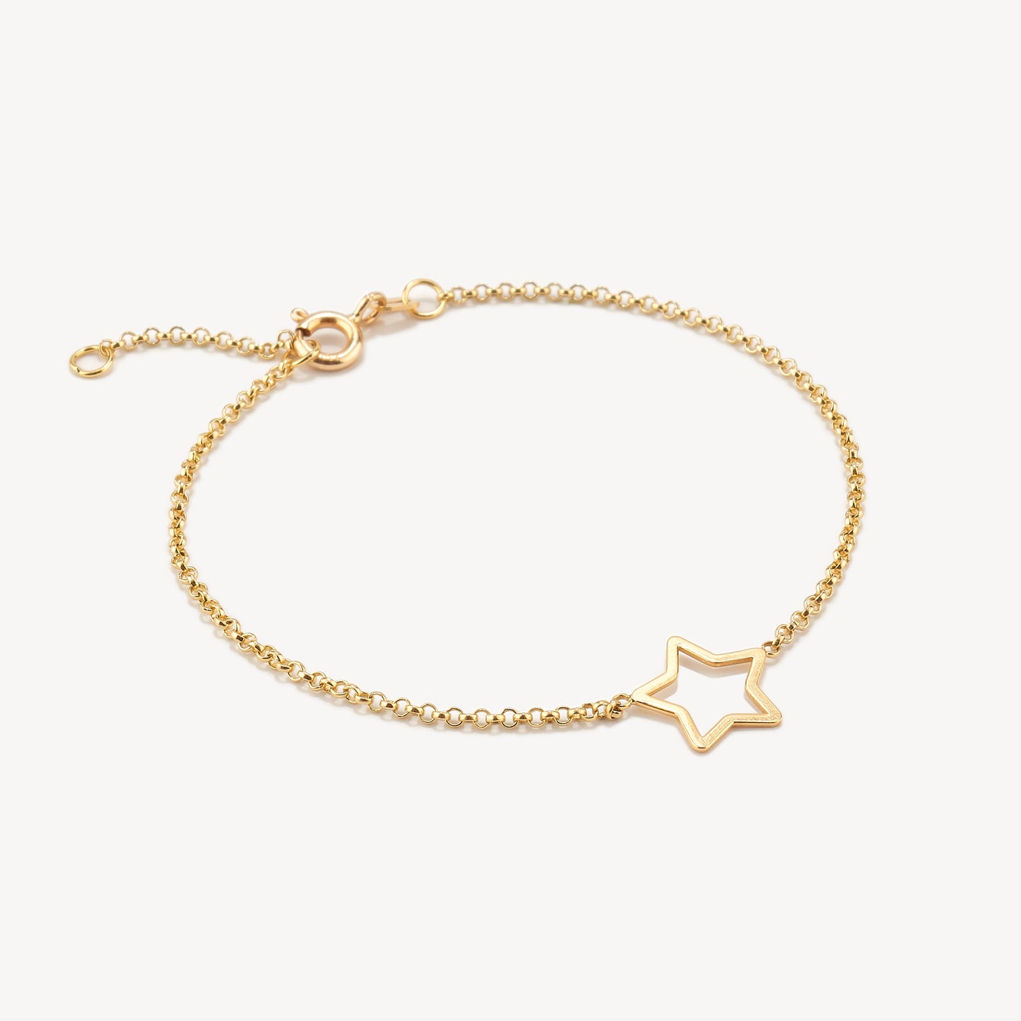 Pulsera Estrella Calada Oro 18k