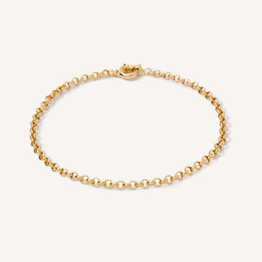 Pulsera Rolo Mini Oro 18k
