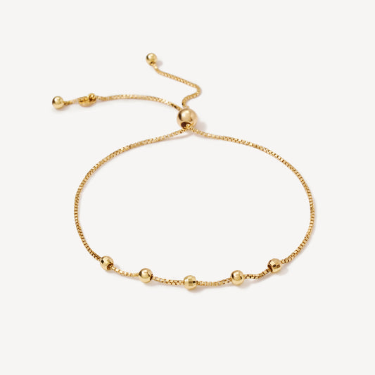 Pulsera Beads Diamantados Oro 18k